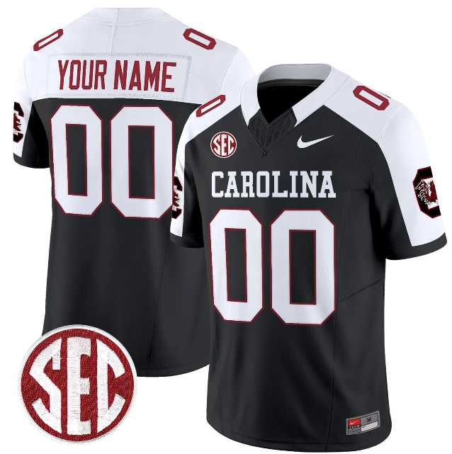 Men%27s South Carolina Fighting Gamecocks Custom Black White 2026 F.U.S.E. Stitched Nike Jersey->customized ncaa jersey->Custom Jersey