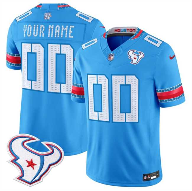 Men%27s Houston Texans Active Player Custom Blue 2026 F.U.S.E. Rivalries Collection Limited Football Stitched Jersey->customized nfl jersey->Custom Jersey