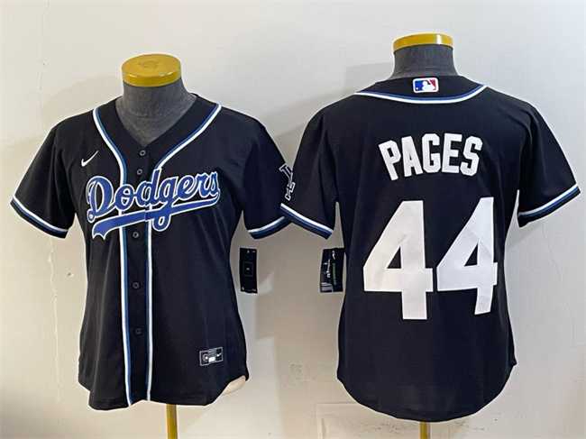 Women%27s Los Angeles Dodgers #44 Andy Pages Black Stitched Jersey->mlb womens jerseys->MLB Jersey