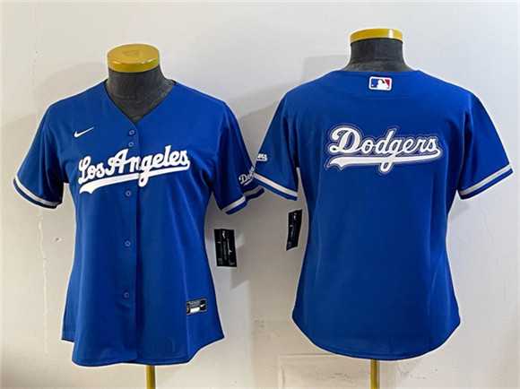 Women%27s Los Angeles Dodgers Team Big Logo Royal Alternate Stadium Stitched Jersey Dzhi->mlb womens jerseys->MLB Jersey