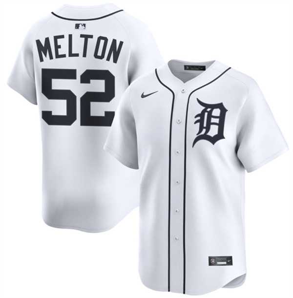 Men%27s Detroit Tigers #52 Troy Melton White 2024 Home Limited Stitched Jersey Dzhi->detroit tigers->MLB Jersey