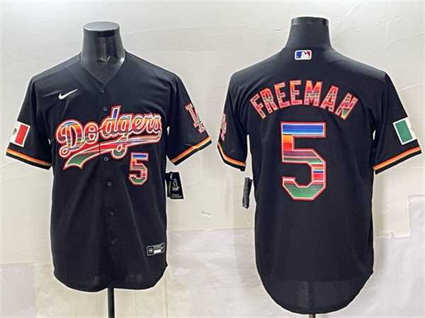 Men%27s Los Angeles Dodgers #5 Freddie Freeman Black Mexico Cool Base Stitched Jersey->los angeles dodgers->MLB Jersey