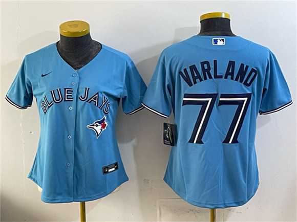Women%27s Toronto Blue Jays #77 Louis Varland Blue Stitched Jersey->mlb youth jerseys->MLB Jersey