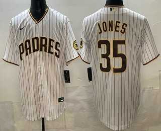 Men%27s San Diego Padres #35 Randy Jones White Cool Base Jersey->philadelphia phillies->MLB Jersey