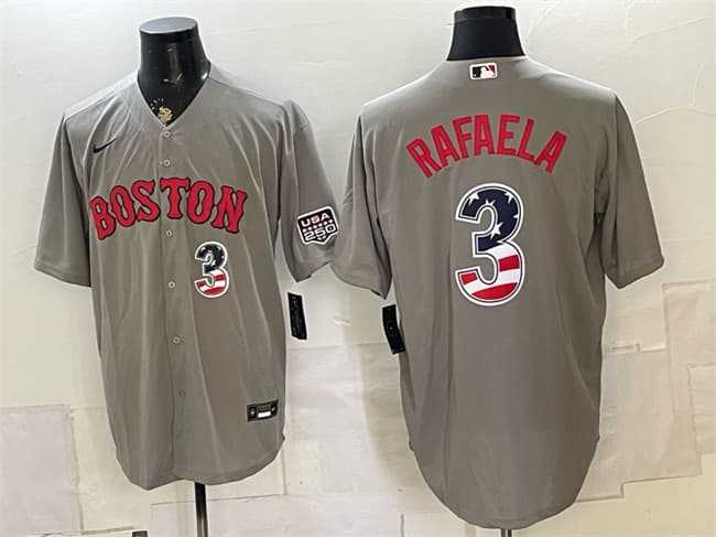 Men%27s Boston Red Sox #3 Ceddanne Rafaela Gray 2026 USA 250 Fourth of July Home Stitched Jersey Dzhi->boston red sox->MLB Jersey