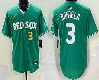 Men%27s Boston Red Sox #3 Ceddanne Rafaela Name Green 2025 City Connect Limited Jersey->boston red sox->MLB Jersey