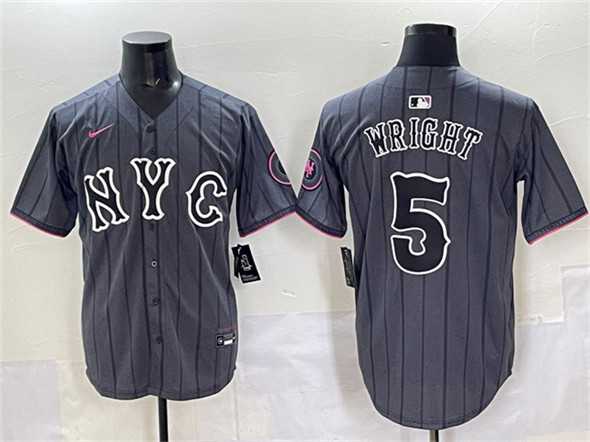 Men%27s New York Mets #5 David Wright Navy City Connect Stitched Jersey->new york mets->MLB Jersey