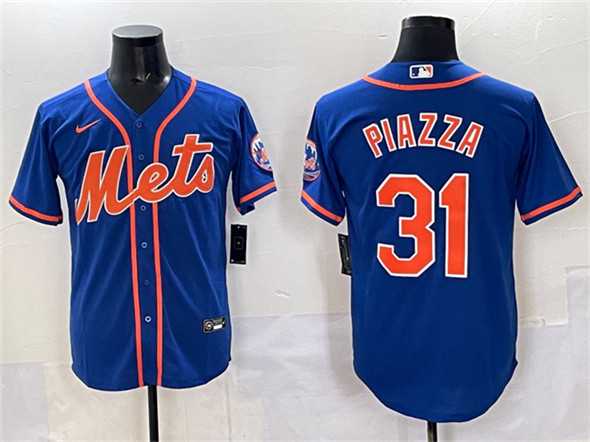 Men%27s New York Mets #31 Mike Piazza Blue Cool Base Stitched Jersey->new york yankees->MLB Jersey