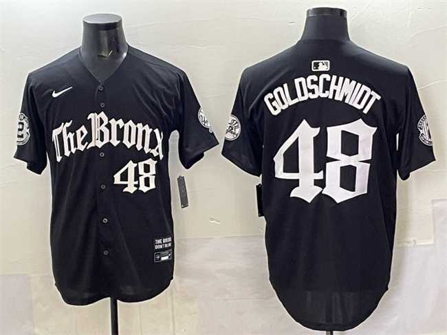 Men%27s New York Yankees #48 Paul Goldschmidt Black %27Gothic Legacy Edition%27 Vapor Premier Limited Stitched Jersey->new york yankees->MLB Jersey