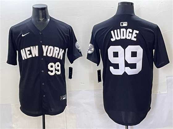 Men%27s New York Yankees #99 Aaron Judge Black Limited Stitched Jersey->new york yankees->MLB Jersey
