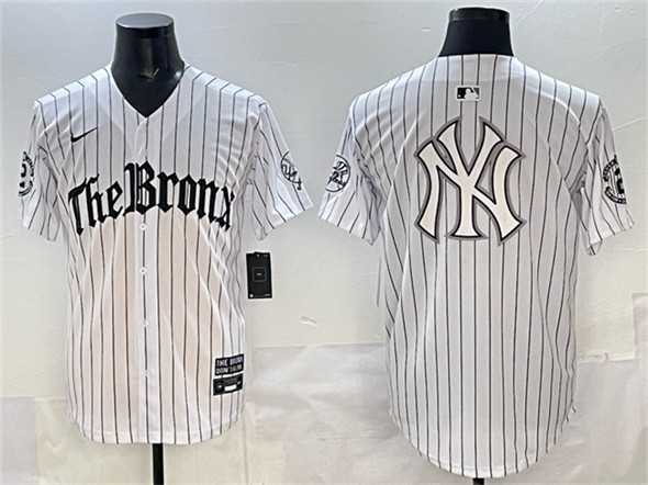 Men%27s New York Yankees Team Big Logo White Pinstripe %27Gothic Legacy Edition%27 Vapor Premier Limited Stitched Jersey->san diego padres->MLB Jersey