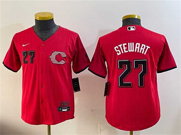 Youth Cincinnati Reds #27 Sal Stewart Red 2026 City Connect Stadium Stitched Jersey->mlb youth jerseys->MLB Jersey