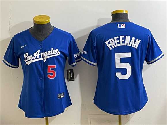 Youth Los Angeles Dodgers #5 Freddie Freeman Royal Alternate Stadium Stitched Jersey->mlb youth jerseys->MLB Jersey