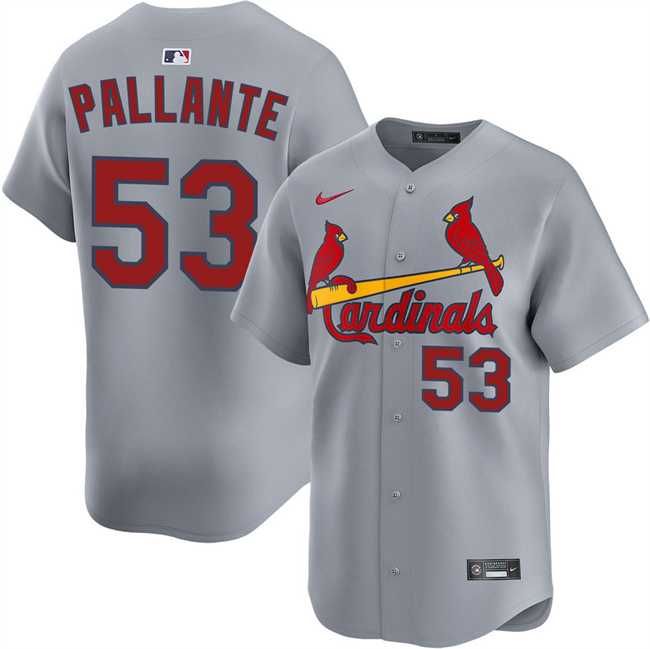 Men%27s St. Louis Cardinals #53 Andre Pallante Gray 2024 Away Limited Stitched Jersey Dzhi->seattle mariners->MLB Jersey