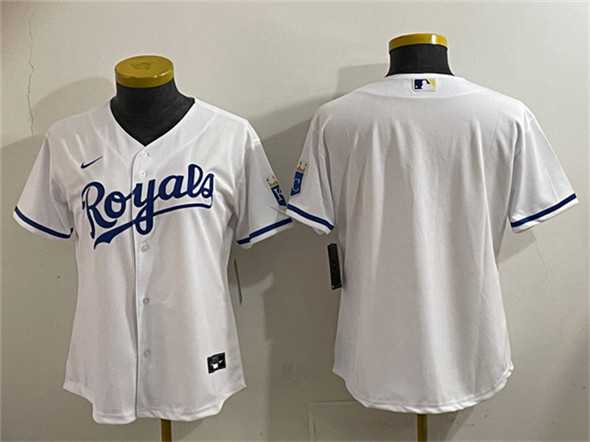 Women%27s Kansas City Royals Blank White Cool Base Stitched Jersey->mlb womens jerseys->MLB Jersey