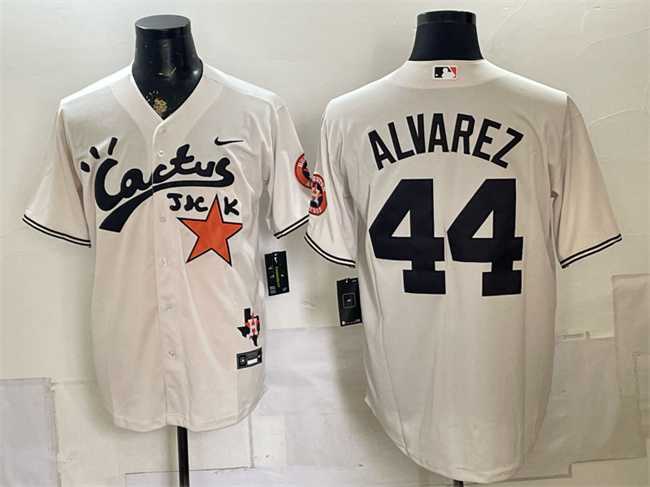 Men%27s Houston Astros #44 Yordan Alvarez Cream Cactus Jack Vapor Premier Limited Stitched Jersey Dzhi->los angeles dodgers->MLB Jersey