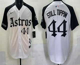 Men%27s Houston Astros #44 Still Tippin White Black Gothic Houston Born Barrio Raised Limited Stitched Jersey Dzhi->los angeles dodgers->MLB Jersey