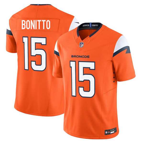 Men & Women & Youth Denver Broncos #15 Nik Bonitto Orange 2025 Draft F.U.S.E. Vapor Limited Stitched Jersey->cincinnati bengals->NFL Jersey