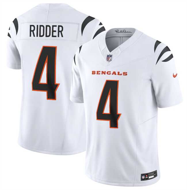 Men & Women & Youth Cincinnati Bengals #4 Desmond Ridder White 2025 F.U.S.E. Vapor Untouchable Limited Stitched Jersey->cincinnati bengals->NFL Jersey