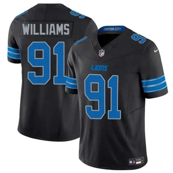 Men & Women & Youth Detroit Lions #91 Tyleik Williams Black 2025 Draft F.U.S.E. Vapor Limited Stitched Jersey->denver broncos->NFL Jersey