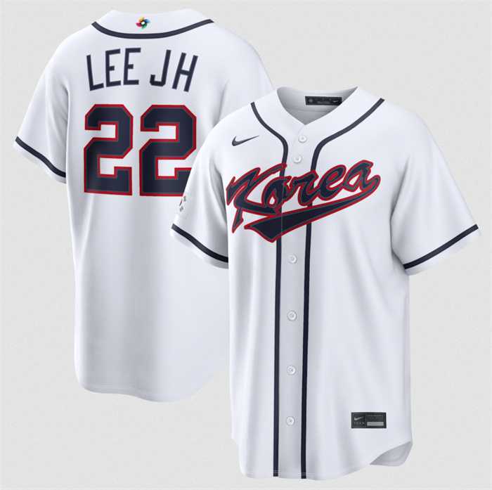 Mens Korea Baseball #22 Jung Hoo Lee White 2026 World Baseball Classic Home Stadium Stitched Jersey->->MLB Jersey