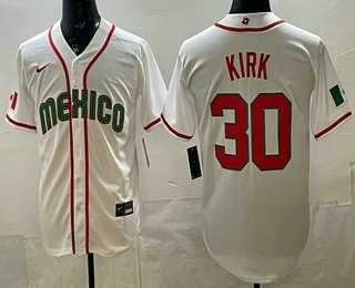 Mens Mexico #30 Alejandro Kirk White 2026 World Baseball Classic Cool Base Jersey->->MLB Jersey
