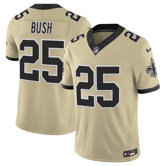 Men & Women & Youth New Orleans Saints #25 Reggie Bush Gold 2025 F.U.S.E. Alternate Vapor Limited Stitched Jersey->new orleans saints->NFL Jersey
