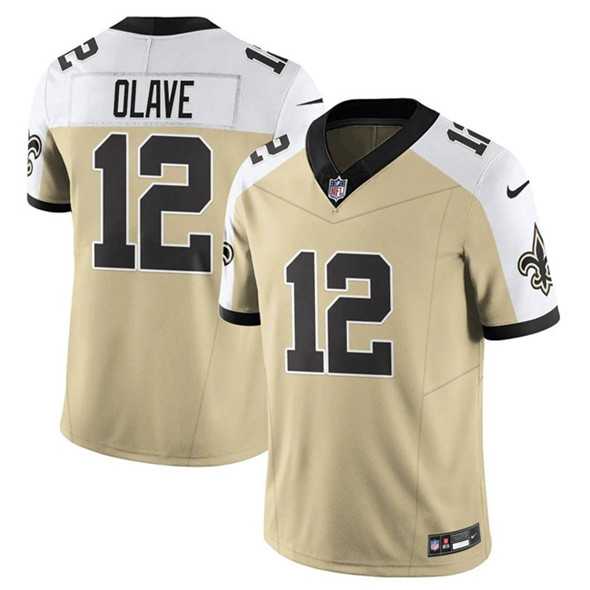 Men & Women & Youth New Orleans Saints #12 Chris Olave Gold White Alternate 2025 F.U.S.E. Vapor Limited Stitched Jersey->new orleans saints->NFL Jersey