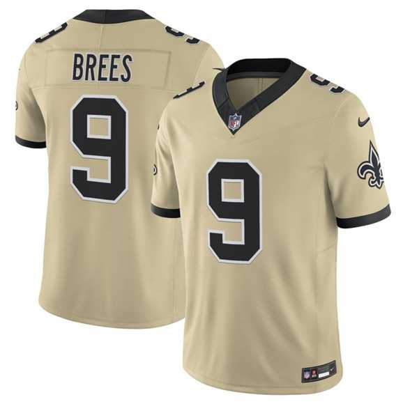 Men & Women & Youth New Orleans Saints #9 Drew Brees Gold 2025 F.U.S.E. Alternate Vapor Limited Stitched Jersey->new orleans saints->NFL Jersey