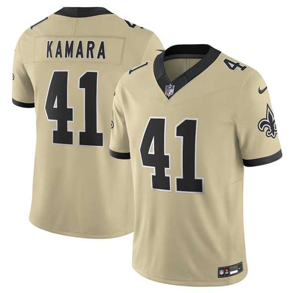Men & Women & Youth New Orleans Saints #41 Alvin Kamara Gold 2025 F.U.S.E. Alternate Vapor Limited Stitched Jersey->new orleans saints->NFL Jersey