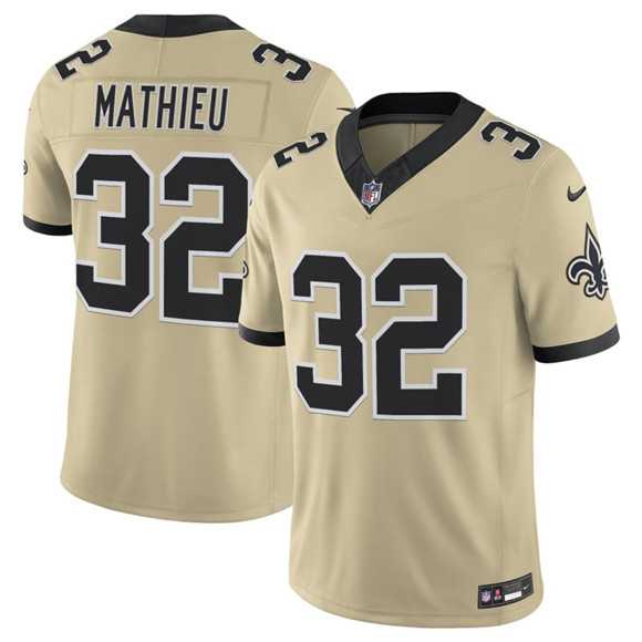 Men & Women & Youth New Orleans Saints #32 Tyrann Mathieu Gold 2025 F.U.S.E. Alternate Vapor Limited Stitched Jersey->new orleans saints->NFL Jersey