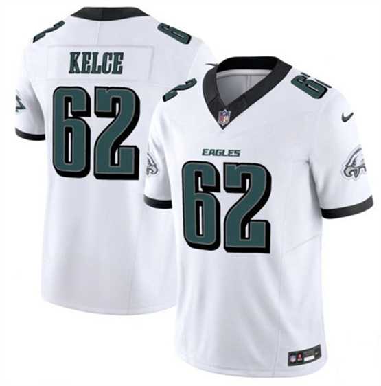 Men & Women & Youth Philadelphia Eagles #62 Jason Kelce White 2024 F.U.S.E. Vapor Untouchable Limited Stitched Jersey->philadelphia eagles->NFL Jersey