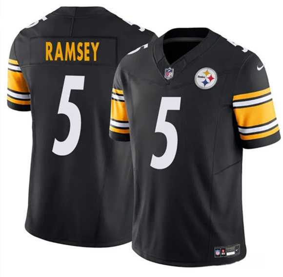 Men & Women & Youth Pittsburgh Steelers #5 Jalen Ramsey Black 2025 F.U.S.E. Vapor Untouchable Limited Stitched Jersey->washington commanders->NFL Jersey