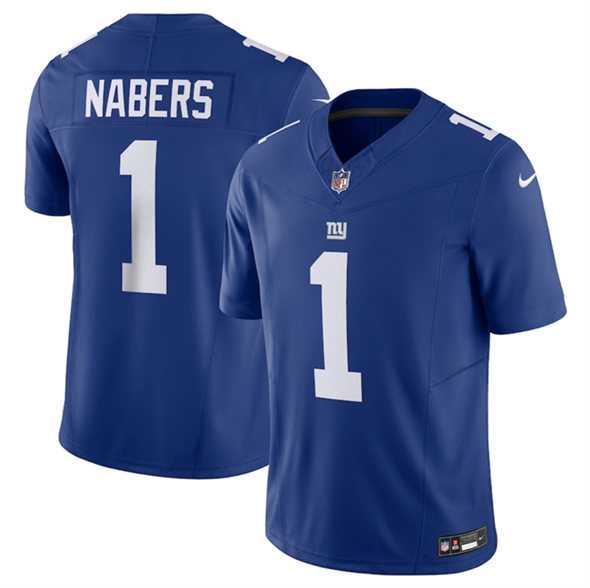 Men & Women & Youth New York Giants #1 Malik Nabers Blue 2024 Draft F.U.S.E. Vapor Untouchable Limited Stitched Jersey->new york giants->NFL Jersey