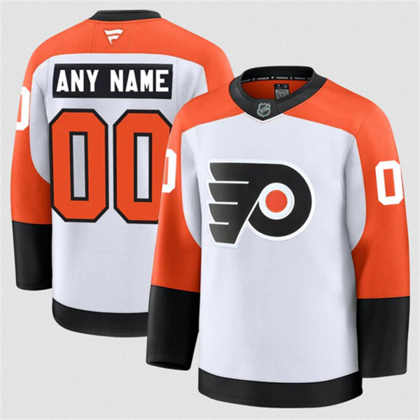Men%27s Philadelphia Flyers ACTIVE PLAYER Custom White 2024-25 Away Stitched Hockey Jersey->customized nhl jersey->Custom Jersey