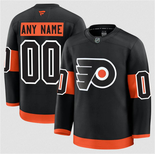 Men%27s Philadelphia Flyers ACTIVE PLAYER Custom Black 2024-25 Alternate Stitched Hockey Jersey->customized nfl jersey->Custom Jersey