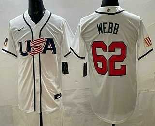 Mens USA #62 Logan Webb White 2026 World Baseball Classic Cool Base Jersey->->MLB Jersey