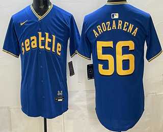 Men%27s Seattle Mariners #56 Randy Arozarena Blue City Limited Jersey Dzhi->st.louis cardinals->MLB Jersey