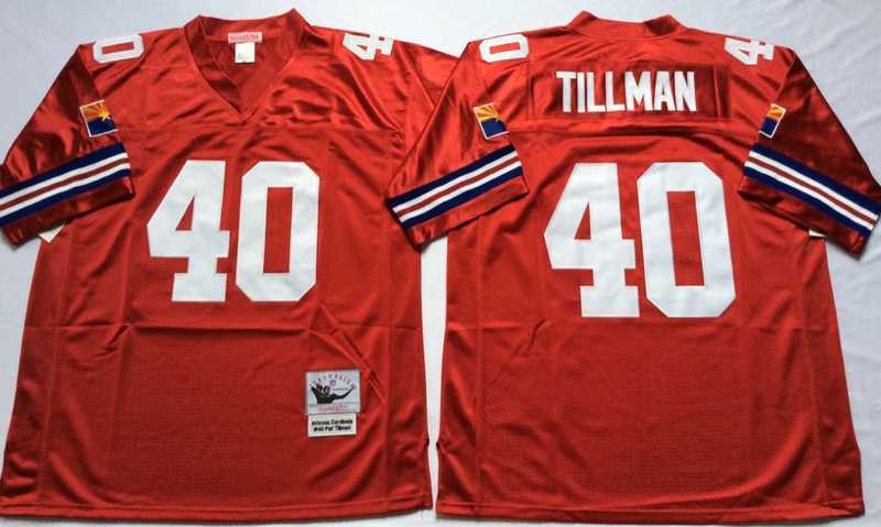 Men%27s Arizona Cardinals #40 Pat Tillman Red Throwback Stitched Football Jersey->atlanta falcons->NFL Jersey
