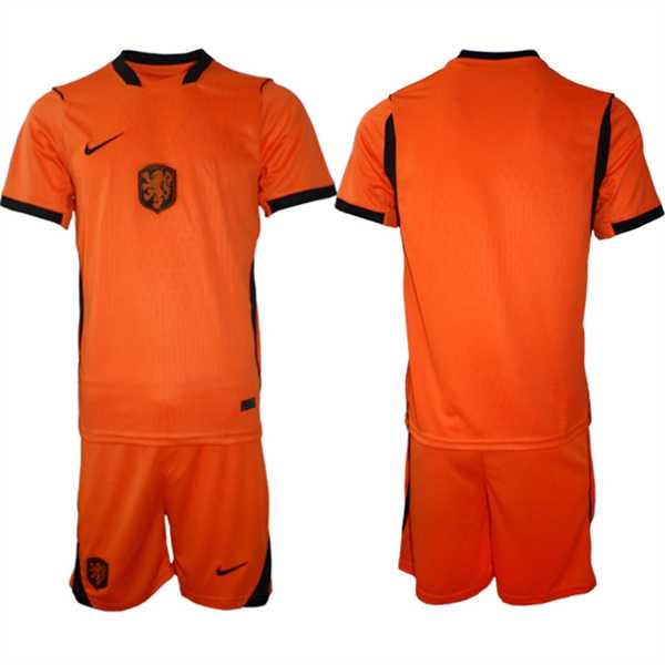 Mens Netherlands Custom Orange 2026 Away Soccer Jersey Suit->->Custom Jersey