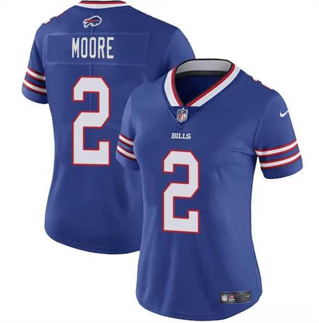 Womens Buffalo Bills #2 D.J. Moore Blue Vapor Stitched Jersey Dzhi->buffalo bills->NFL Jersey