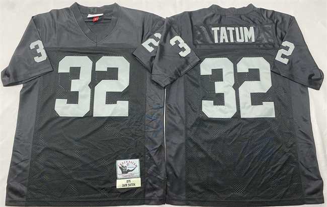 Men%27s Las Vegas Raiders #32 Jack Tatum Black Throwback Stitched Football Jersey->los angeles chargers->NFL Jersey