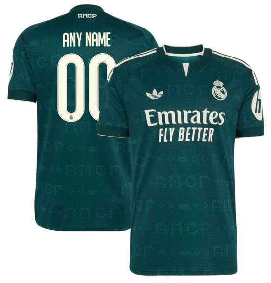 Men%27s Real Madrid Custom Green 2026-27 Away Soccer Jersey->customized nfl jersey->Custom Jersey