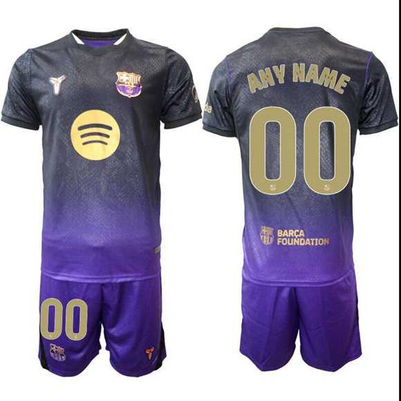 Men%27s Barcelona Custom Purple 2027 Away Soccer Jersey->customized nfl jersey->Custom Jersey