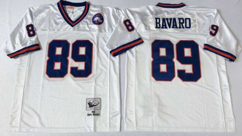 Men%27s New York Giants #89 Mark Bavaro White Throwback Stitched Football Jersey->new york jets->NFL Jersey