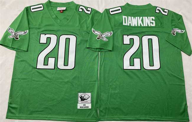 Men%27s Philadelphia Eagles #20 Brian Dawkins Kelly Green Throwback Stitched Football Jersey->philadelphia eagles->NFL Jersey