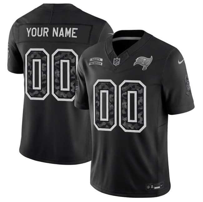 Men%27s Tampa Bay Buccaneers Active Player Custom Black F.U.S.E. 2026 Salute to Service Limited Football Stitched Jersey->customized nba jersey->Custom Jersey
