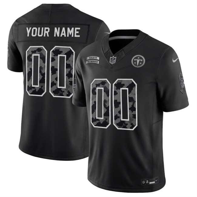 Men%27s Tennessee Titans Active Player Custom Black F.U.S.E. 2026 Salute to Service Limited Football Stitched Jersey->customized nba jersey->Custom Jersey