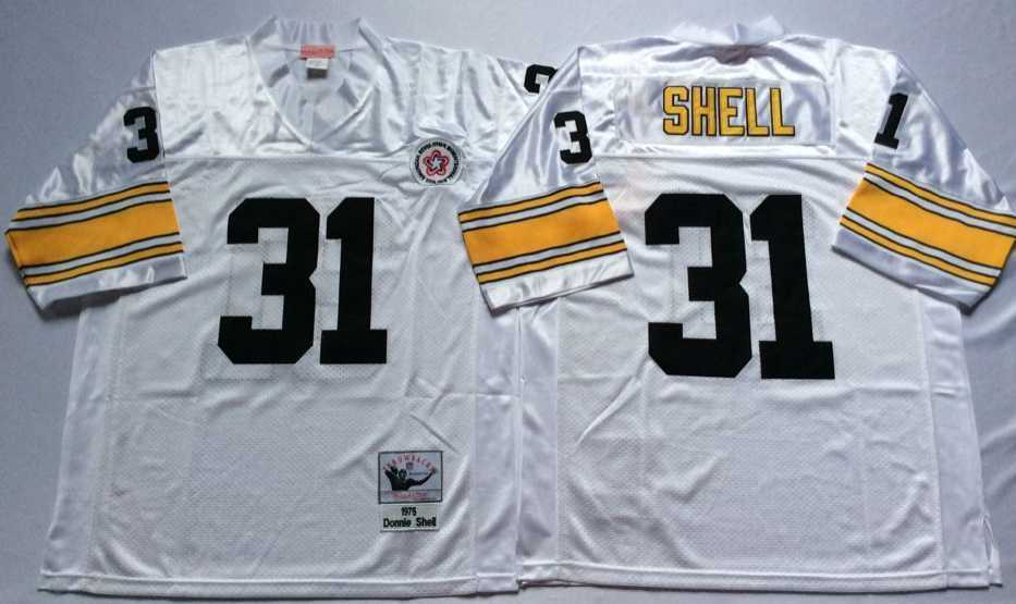 Men%27s Pittsburgh Steelers #31 Donnie Shell White Throwback Stitched Football Jersey->pittsburgh steelers->NFL Jersey
