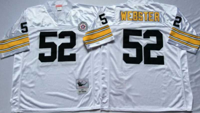 Mens Pittsburgh Steelers #52 Mike Webster White Throwback Stitched Football Jersey->pittsburgh steelers->NFL Jersey